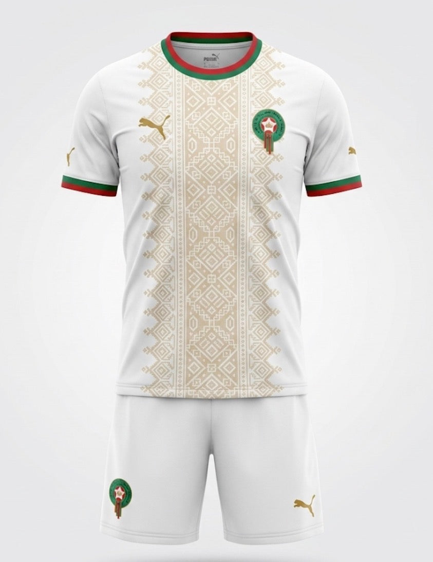 Maillot Enfant Maroc Extérieur 2026 CDM Fábrica das Tailandesas