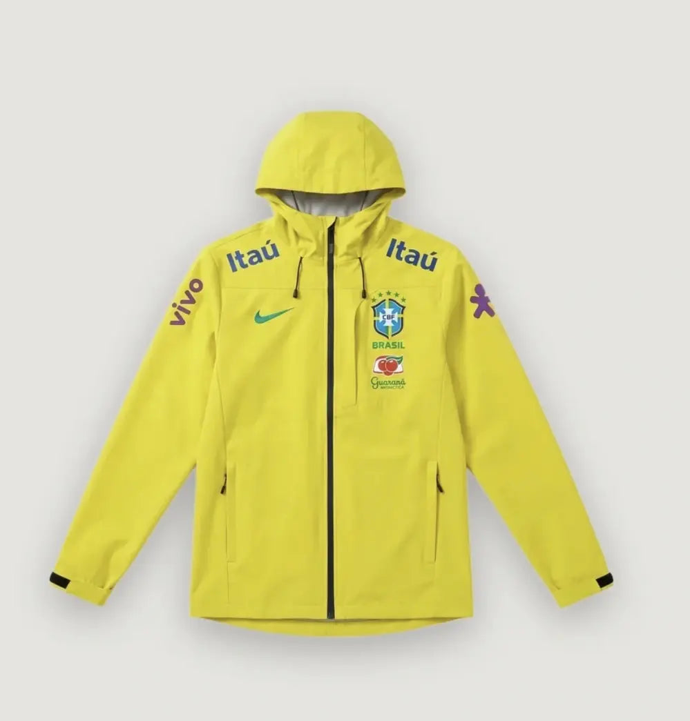 Veste Coupe-Vent Brésil Jaune 2026 Footoriq Kits: La Zone Du Peuple