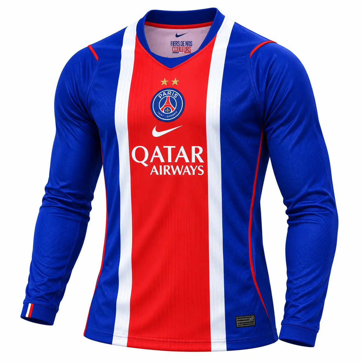 Maillot Manches Longues PSG Domicile avec deux étoiles