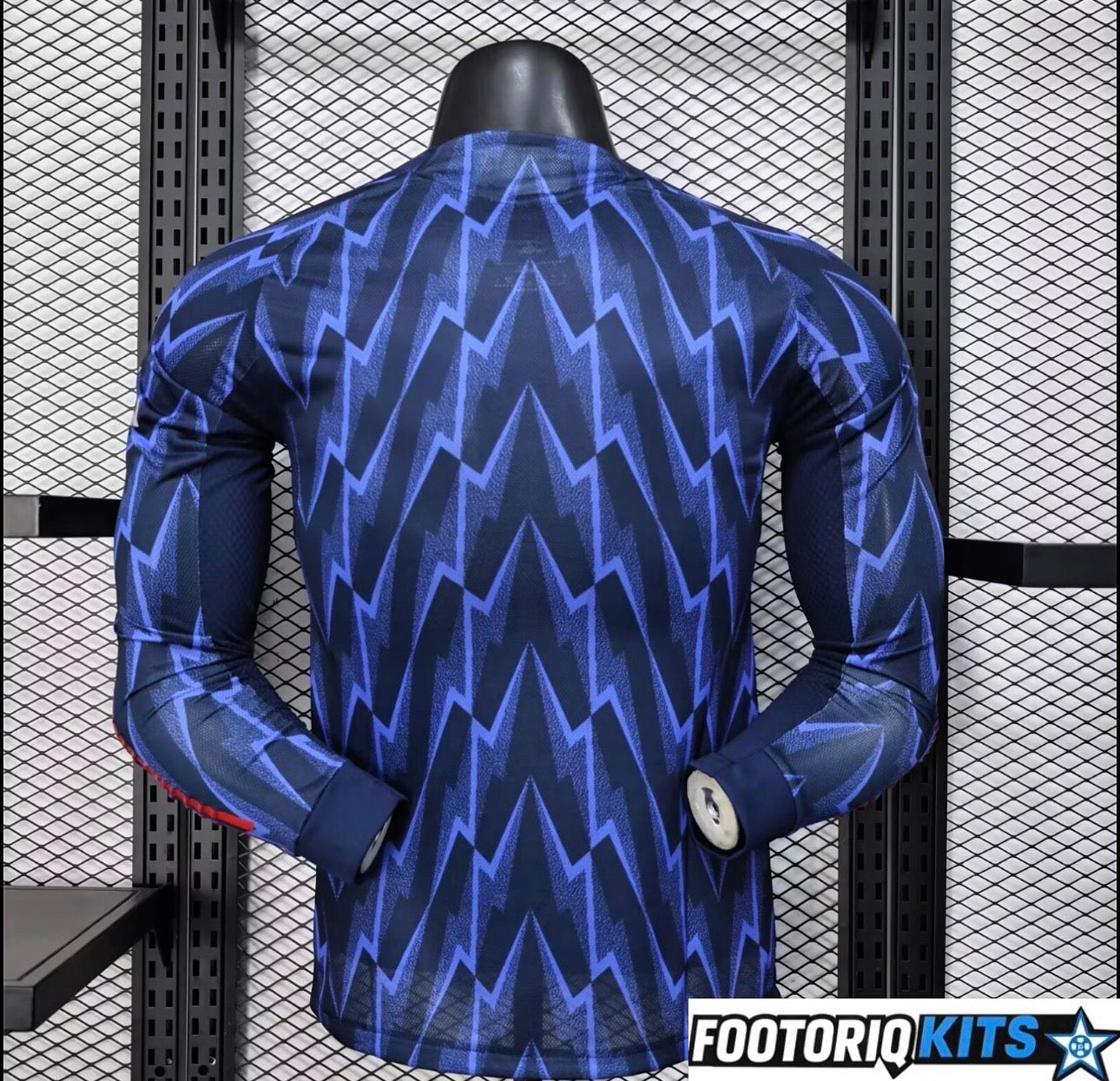 Version Joueur Maillot Manches Longues Arsenal Extérieur Bleu 25/26