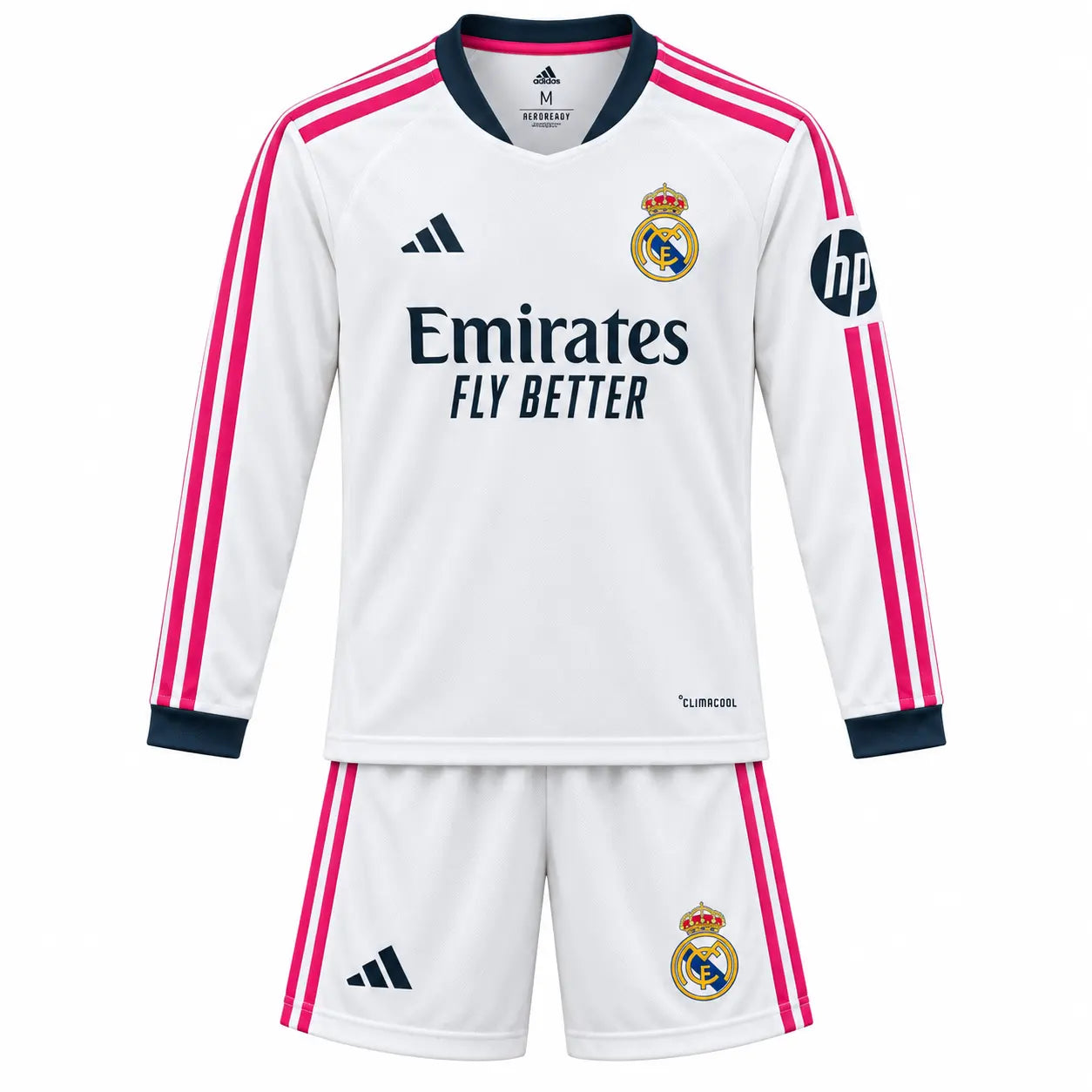 Kit Infantil Manga Larga Real Madrid Local 2026/27