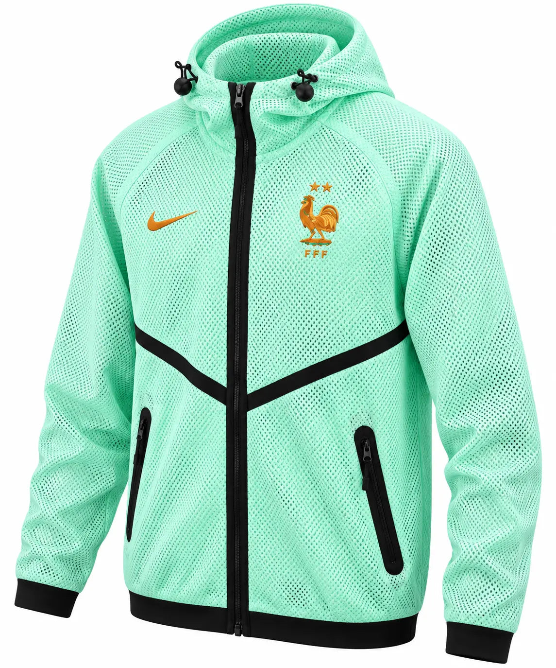 Veste Coupe-Vent à Capuche France Vert Menthe 2026/27