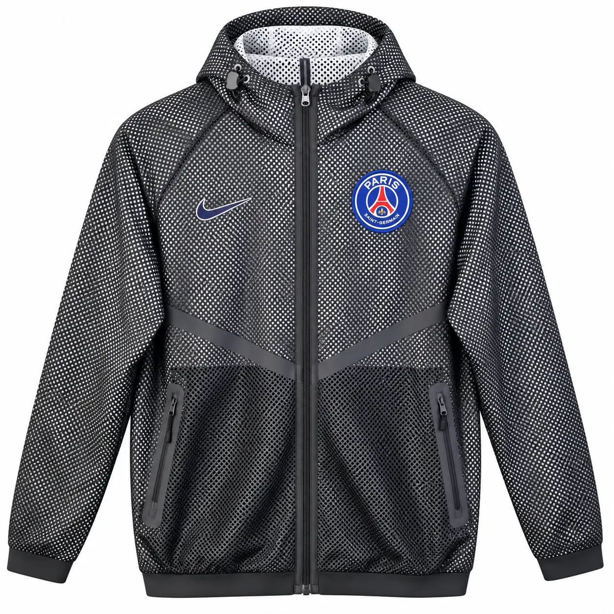 Veste Coupe-Vent à Capuche PSG Gris Anthracite 2026/27