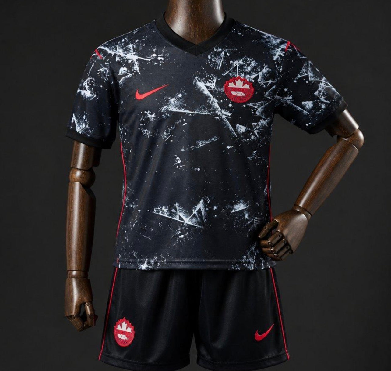 Maillot Enfant Canada Extérieur 2026 CDM Fábrica das Tailandesas