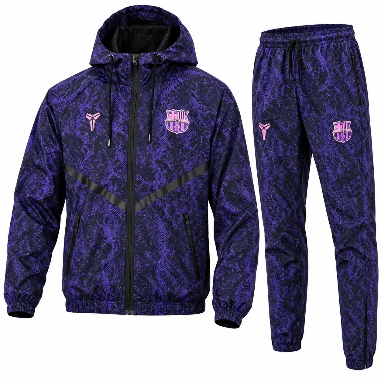 Kit Survêtement Coupe-Vent à Capuche FC Barcelone Violet Python 2026/27