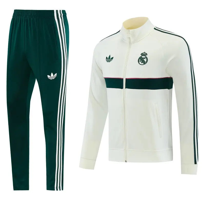 Kit Survêtement Real Madrid Originals Crème et Vert 2026/27