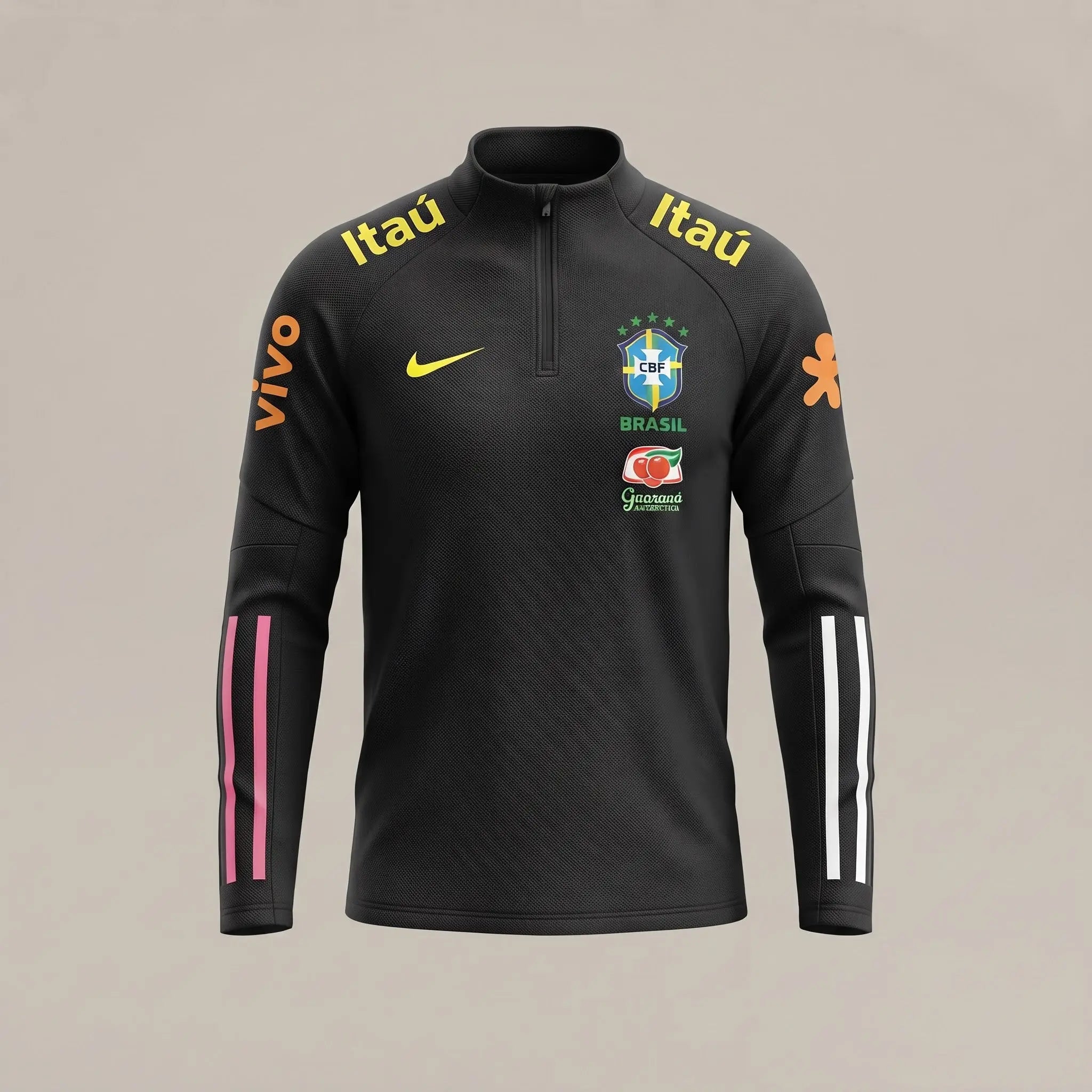Gilet Entraînement Brésil Noir 2026 Footoriq Kits