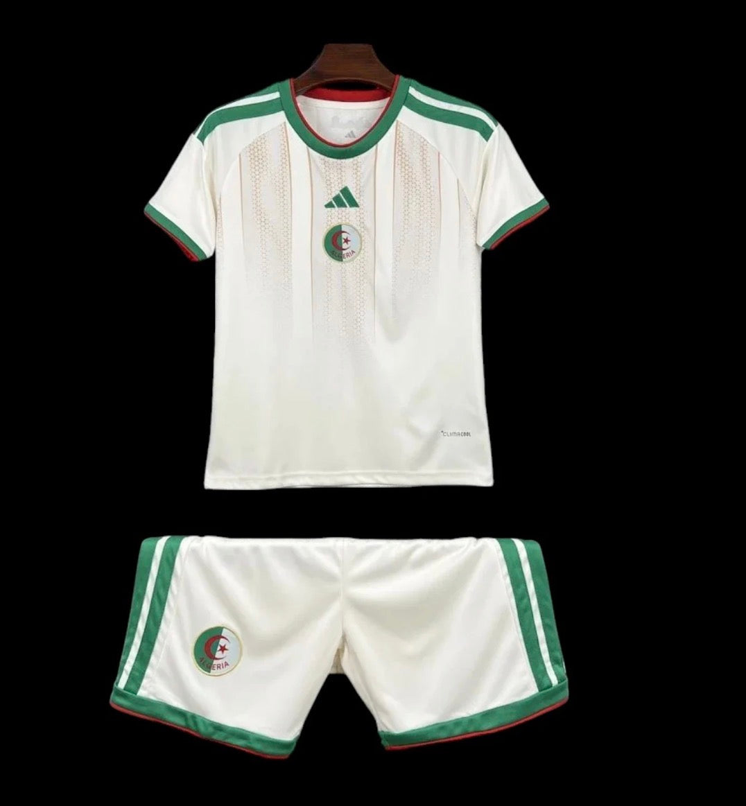 Maillot Enfant Algérie Domicile Blanc 2026 Coupe Du Monde Fábrica das Tailandesas