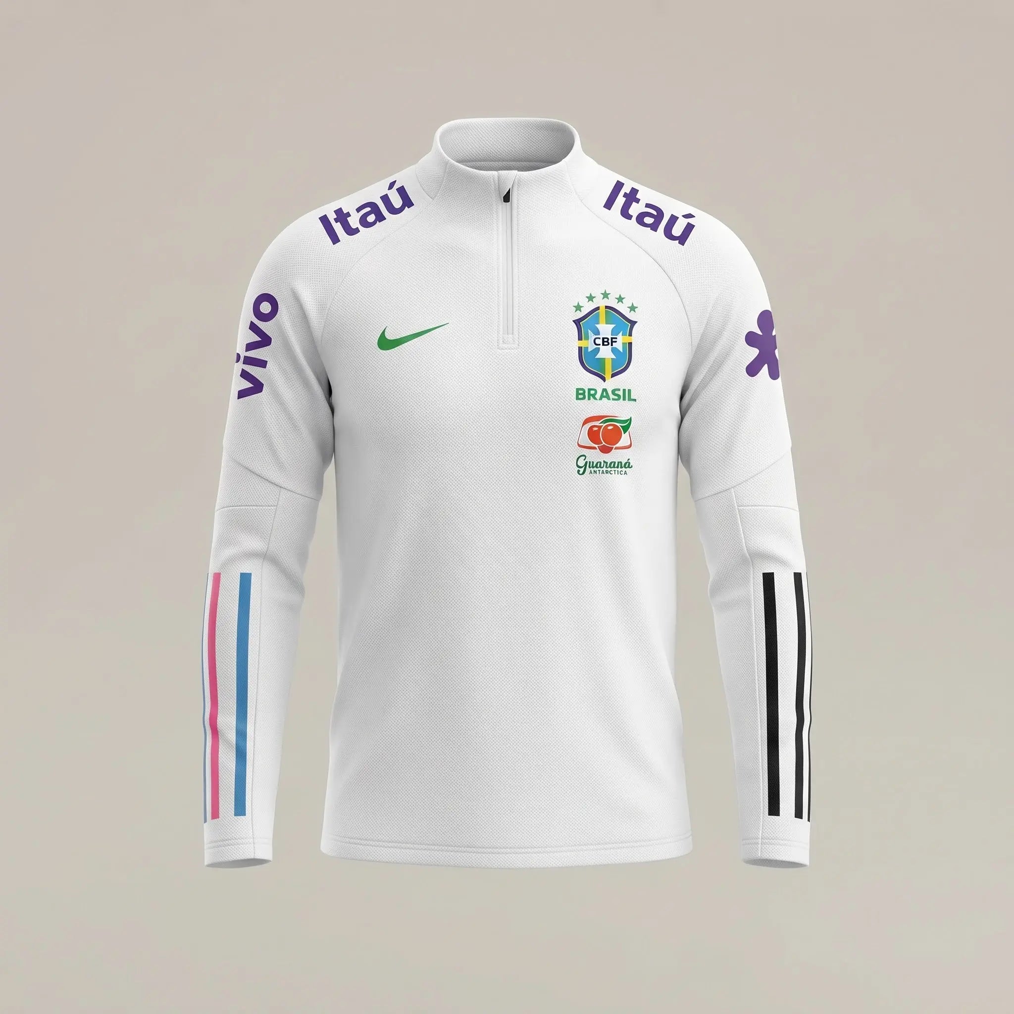 Gilet Entraînement Brésil Blanc 2026 Footoriq Kits