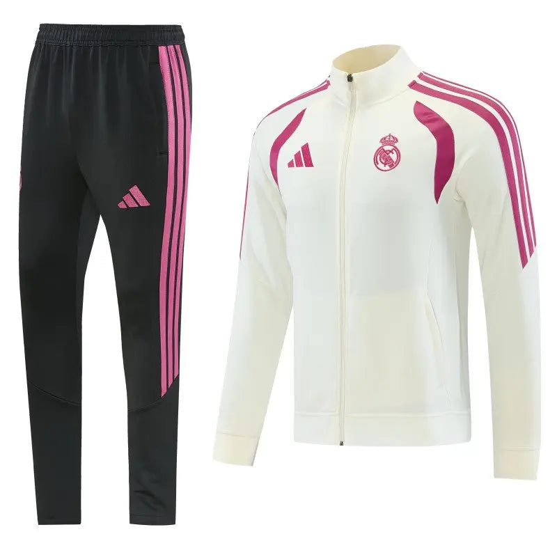 Kit Survêtement Real Madrid Crème et Rose 2026/27
