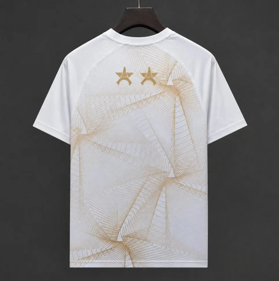 Maillot PSG Avant-Match Blanc et Or 2026/27 Fábrica das Tailandesas