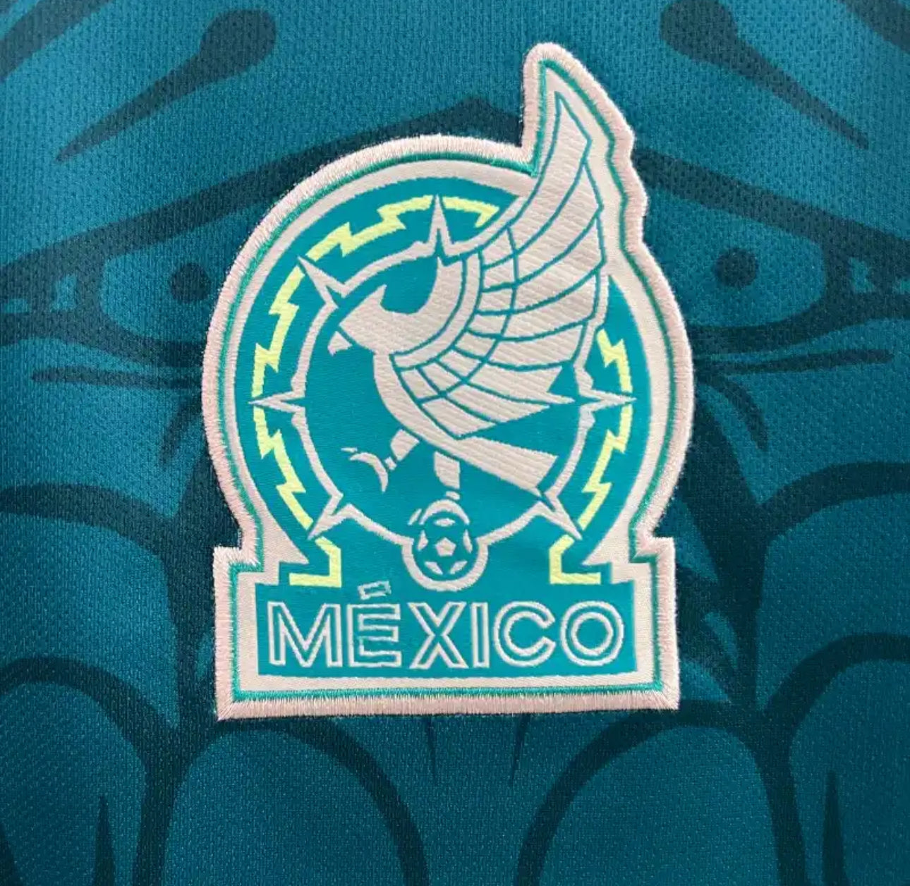 Mexique Maillot Avant Match Bleu Vert 2024