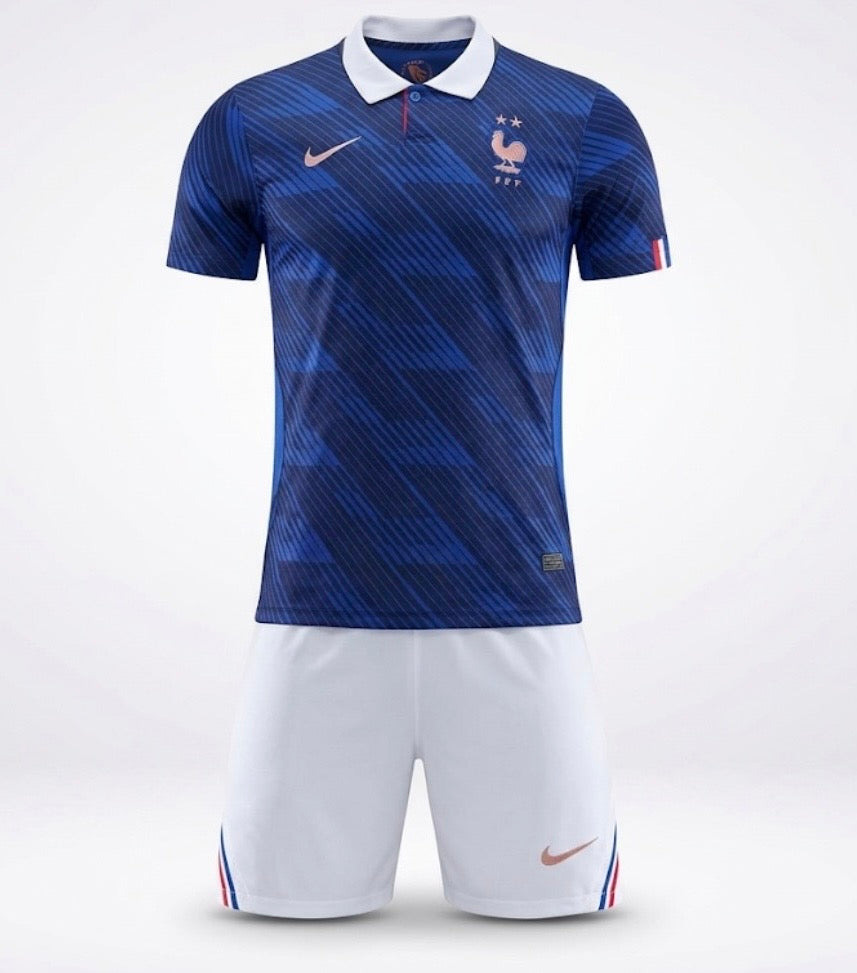 Maillot Enfant France Domicile Bleu 2026 CDM Fábrica das Tailandesas