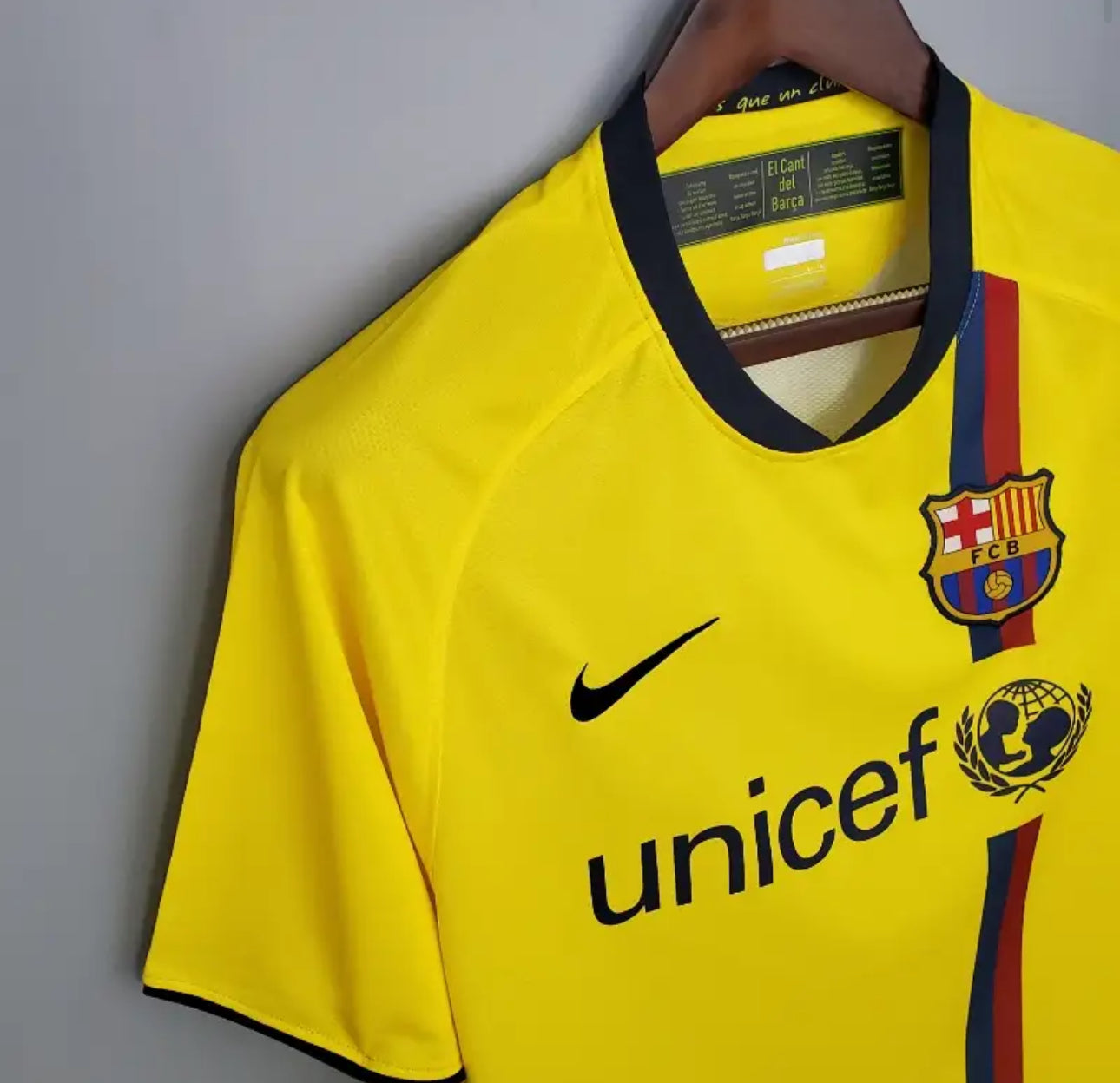 Gelbes Retro-Auswärtstrikot des FC Barcelona 08/09