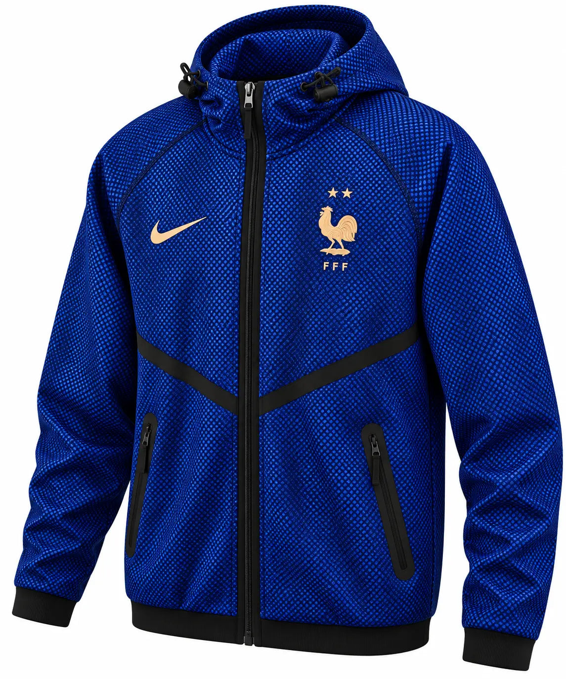 Veste Coupe-Vent à Capuche France Bleu Roi 2026/27