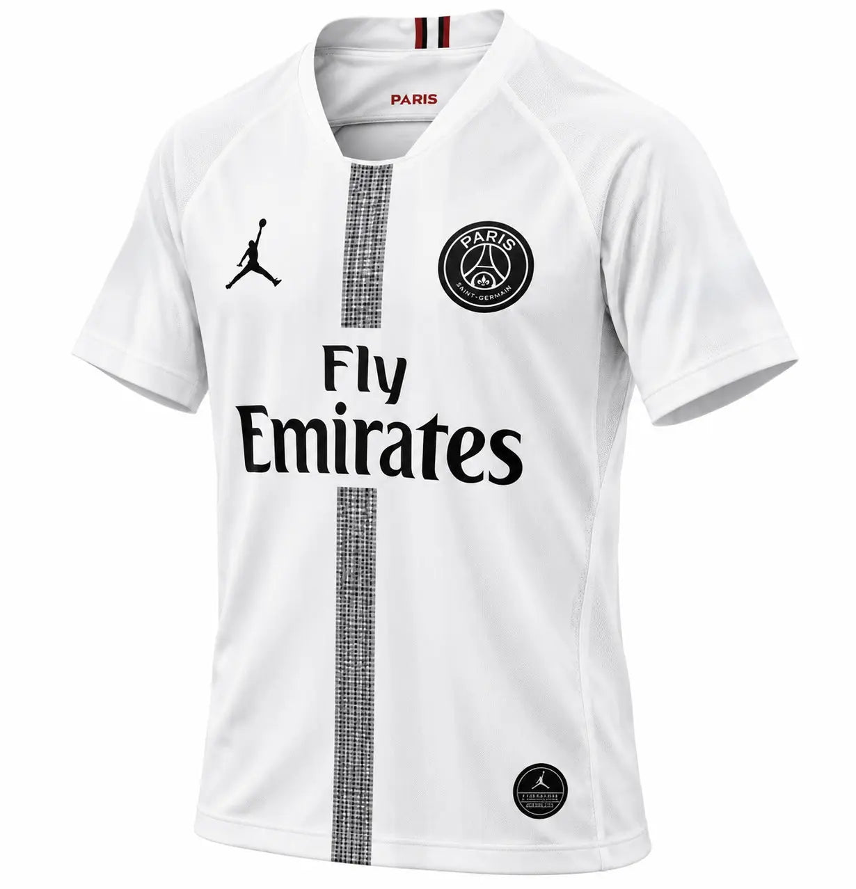 Maillot blanc rétro 18/19 PSG extérieur avec patch Champions Fábrica das Tailandesas