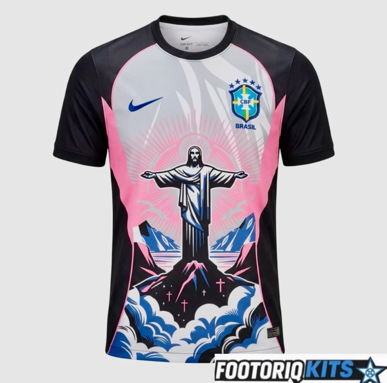 Maillot Brésil Concept Saint Christ 26/27 Rose et Noir Ma boutique