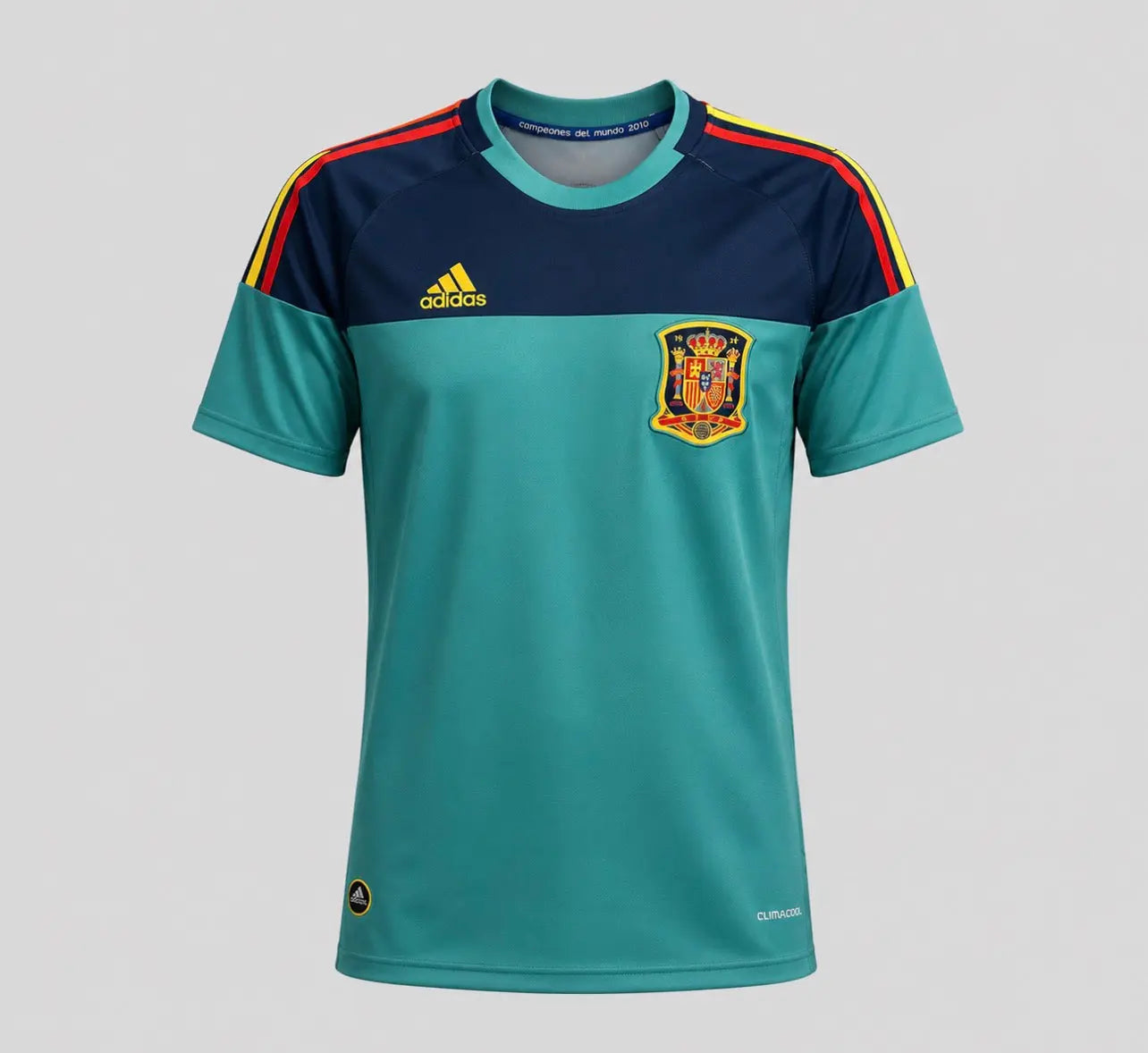 Maillot de gardien de but rétro Espagne vert 2010 Fábrica das Tailandesas