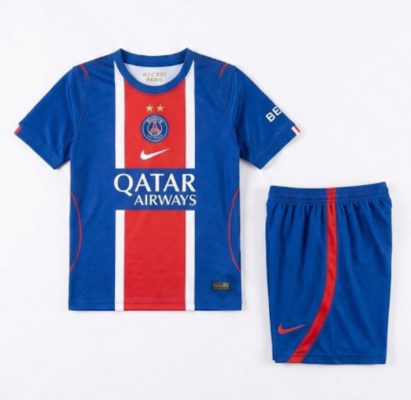 Maillot Enfant Paris Saint-Germain 2 étoiles Domicile 2026/27 Fábrica das Tailandesas