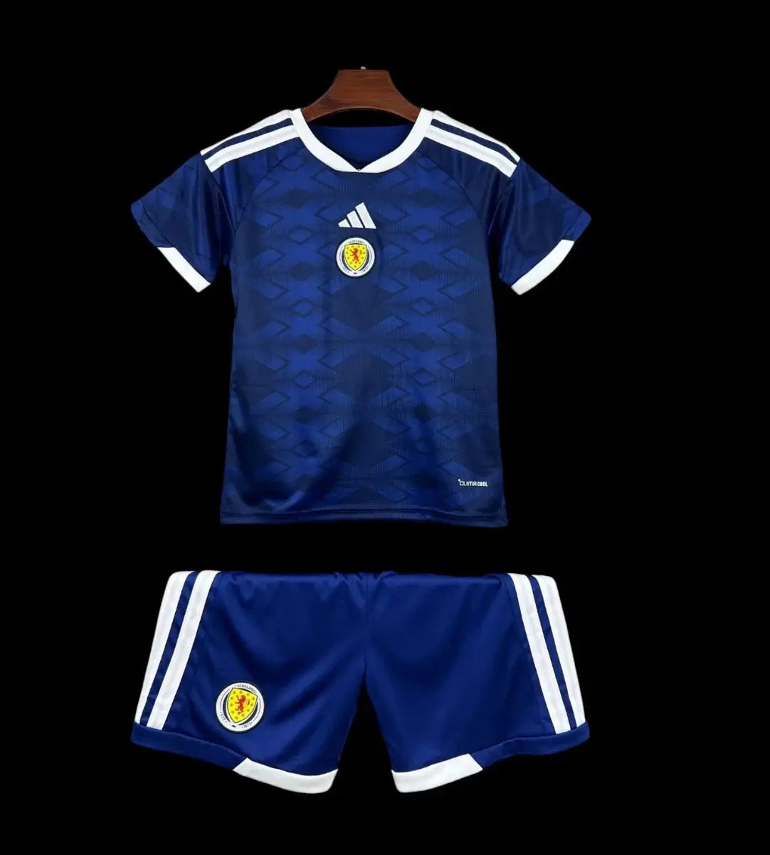 Maillot Enfant Écosse Domicile Bleu 26/27 Coupe Du Monde Fábrica das Tailandesas
