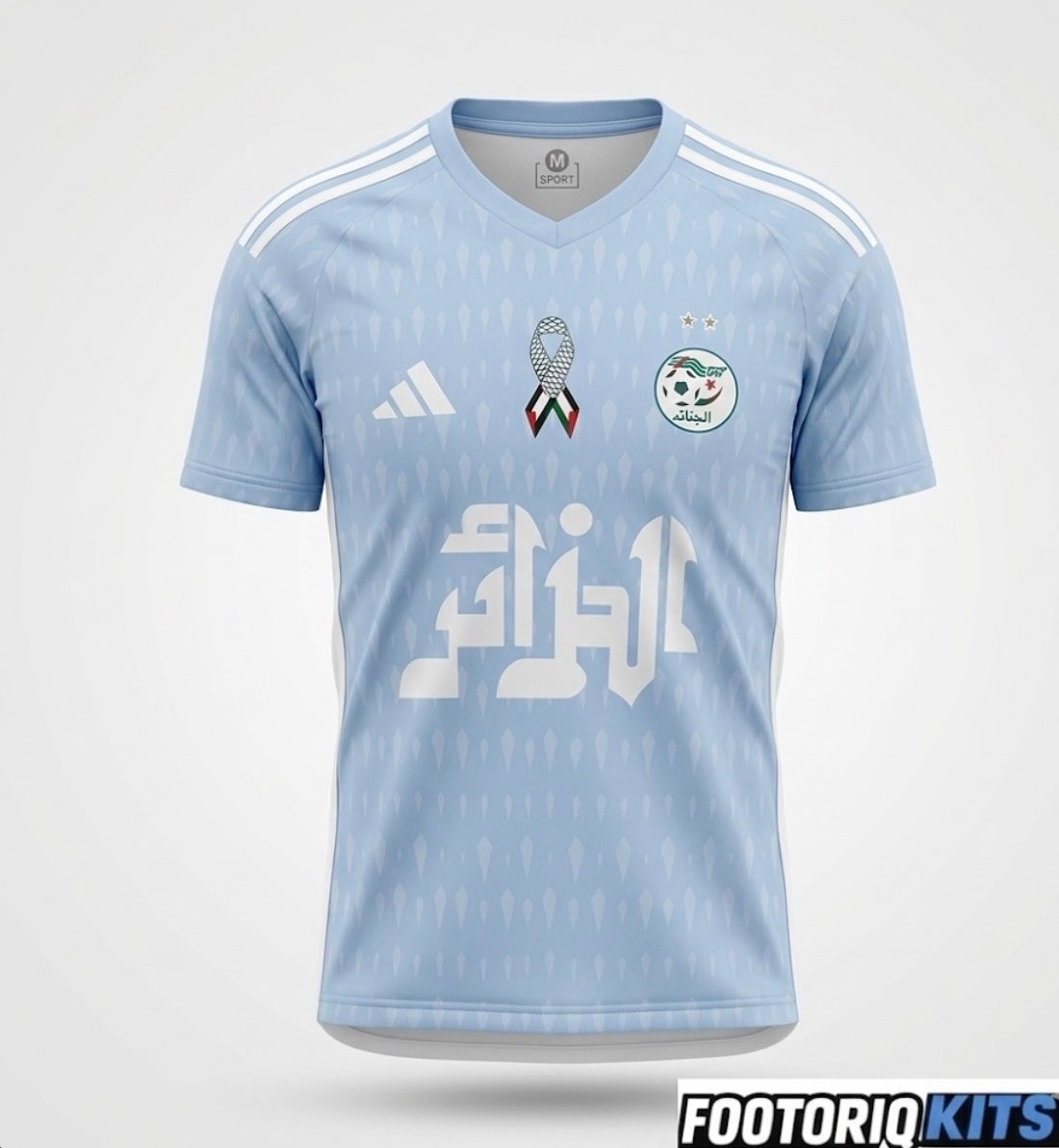 Maillot Algérie X Palestine Concept Bleu 25/26 Fábrica das Tailandesas