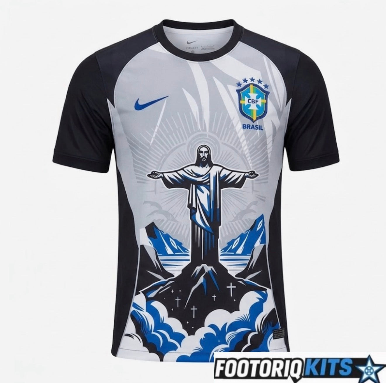 Maillot Brésil Concept Saint Christ 26/27 Bleu et Noir Ma boutique