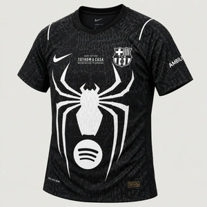 Maillot FC Barcelone X Spiderman 2026 Noir