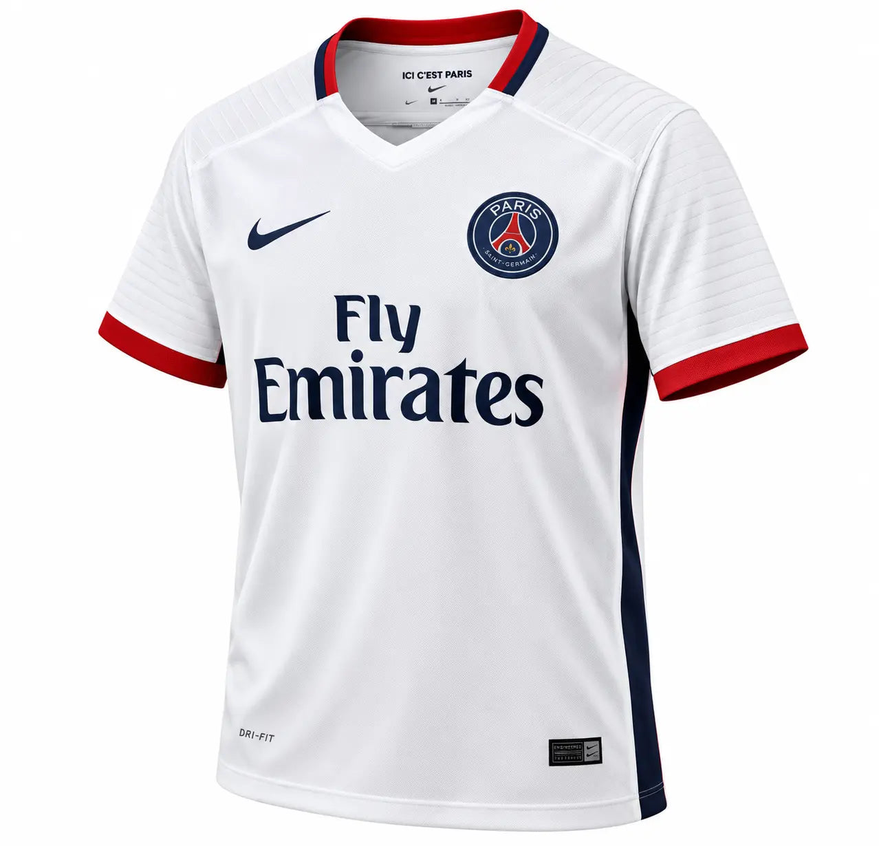 Maillot rétro 15/16 PSG extérieur blanc Fábrica das Tailandesas