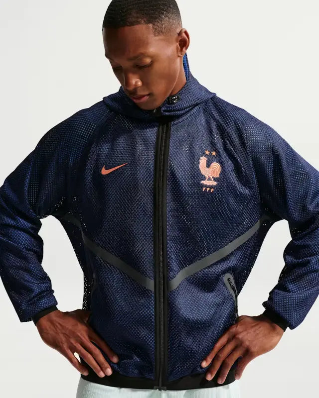 Veste Coupe-Vent à Capuche France Bleu Roi 2026/27