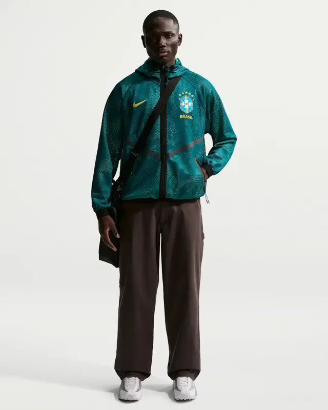 Veste Coupe-Vent à Capuche Brésil Vert 2026/27