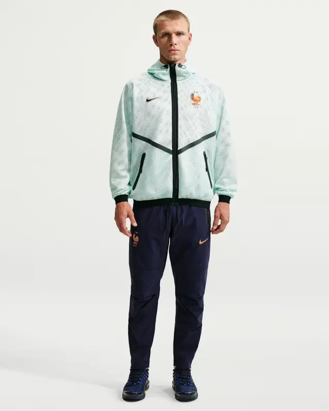 Veste Coupe-Vent à Capuche France Vert Menthe 2026/27