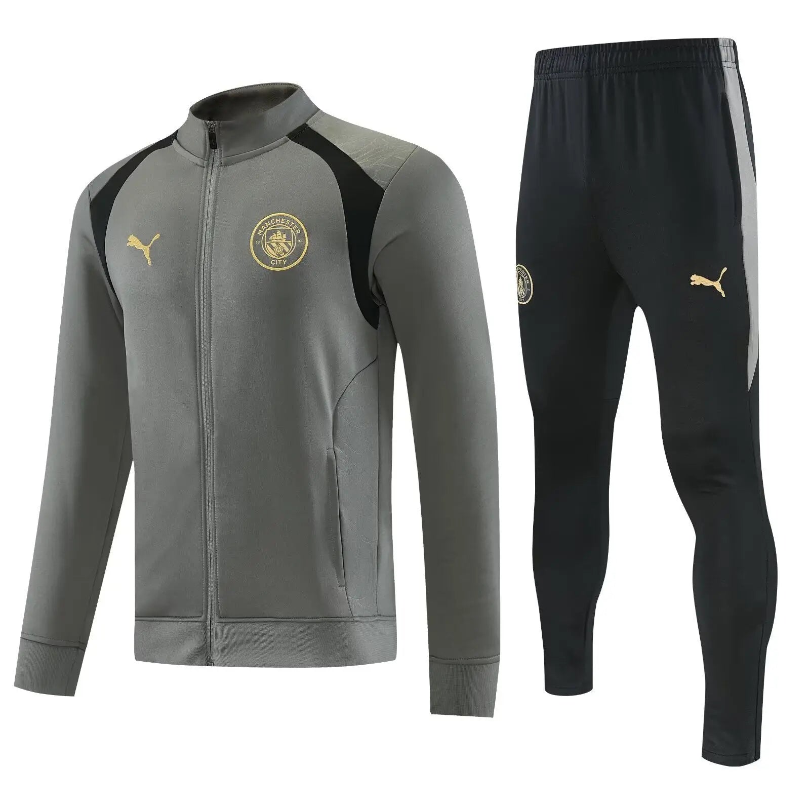 Kit Survêtement Manchester City Veste Gris et Noir 2026/27