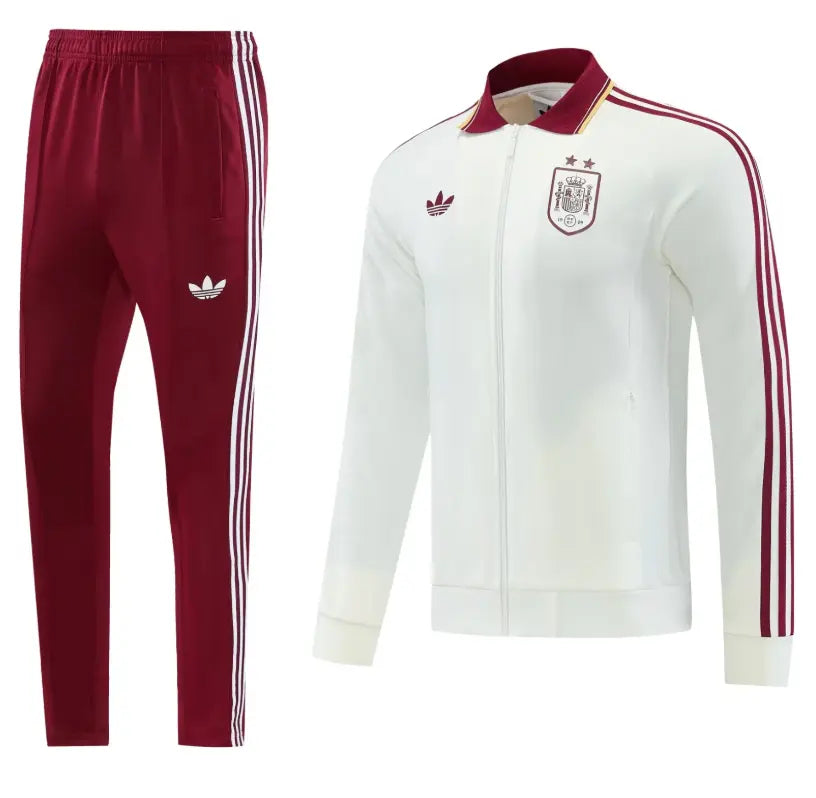 Kit Survêtement Espagne Originals Blanc et Bordeaux 2026/27