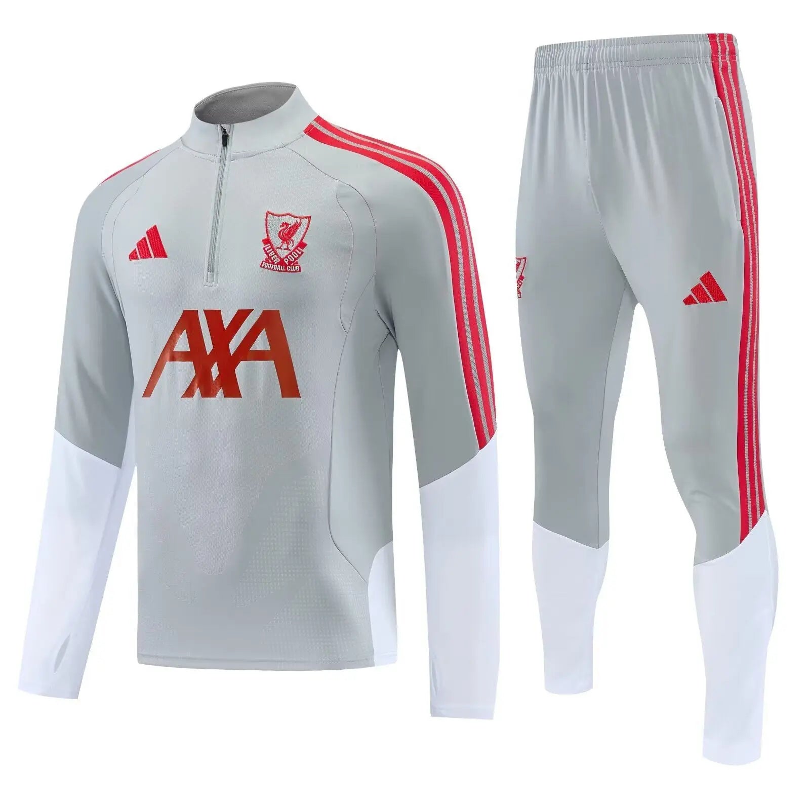 Kit Survêtement Liverpool Gris et Blanc 2026/27