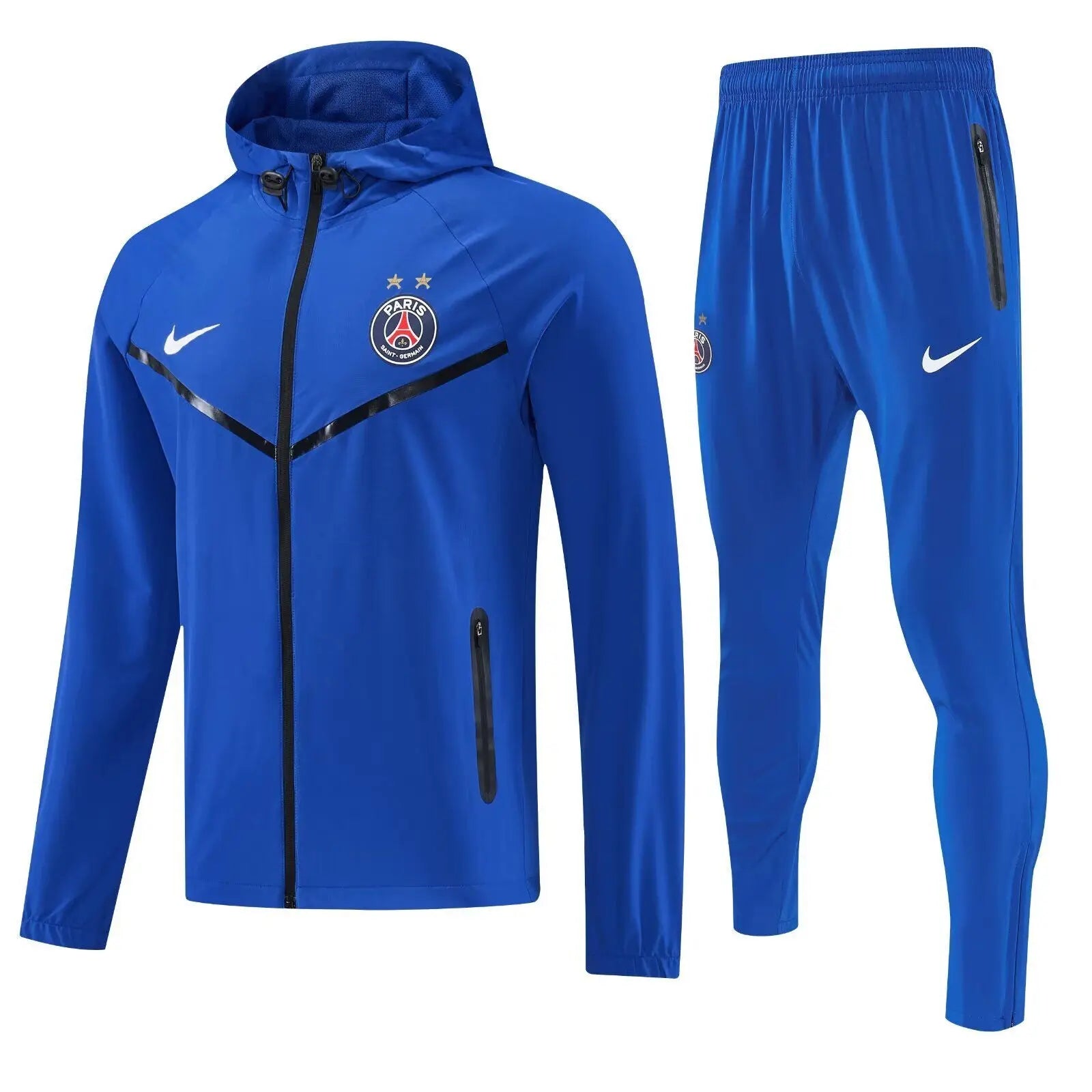 Kit Survêtement Coupe-Vent à Capuche PSG Bleu Roi 2026/27