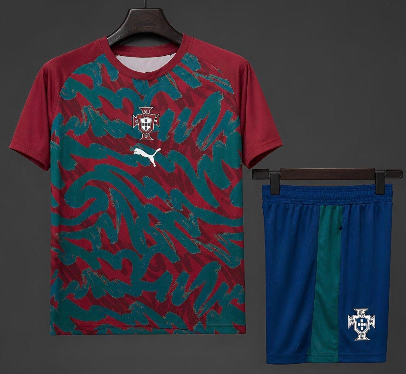 Kit Entraînement Portugal Bordeaux et Vert 2026 Ma boutique